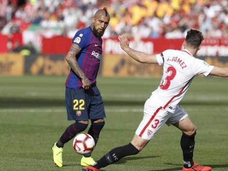 Arturo Vidal jugó un tiempo en triunfo de Barcelona
