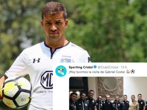 Gabriel Costa fue a visitar la concentración del Sporting Cristal