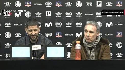 Orión junto a Espina en conferencia de prensa