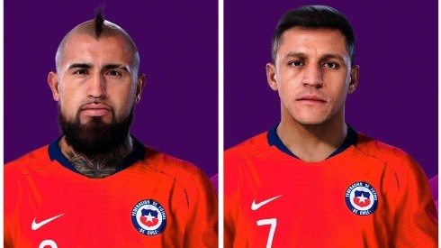 Los rostros de Vidal y Alexis en PES 2020