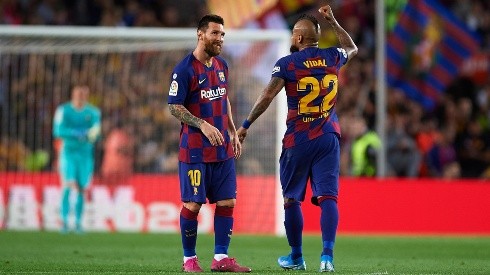 Lionel Messi y Arturo Vidal