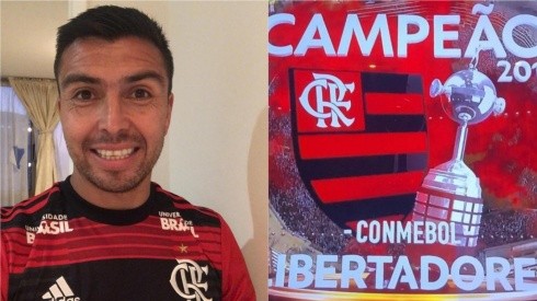 Gonzalo Fierro festeja el título de Flamengo en Copa Libertadores