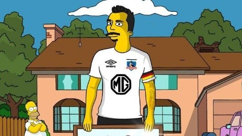 Esteban Paredes llega en versión Los Simpson