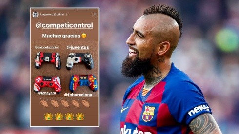 Vidal tiene sus controles personalizados de Colo Colo, Juventus, Bayern Múnich y Barcelona.