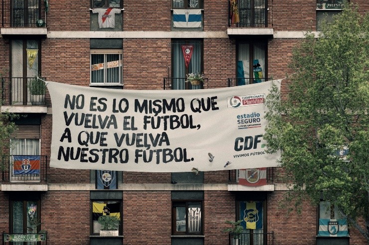 No es lo mismo que vuelva el fútbol, a que vuelva nuestro fútbol, es parte de la campaña de CDF, y que ahora agrega #LaAlegriaDeVolver.