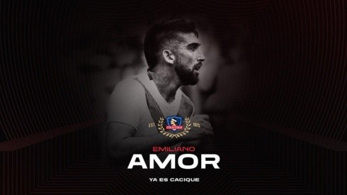 Emiliano Amor fue anunciado en las redes sociales oficiales de Colo Colo.