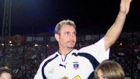 Marcelo Barticciotto se emocionó en el aniversario de Colo Colo.
