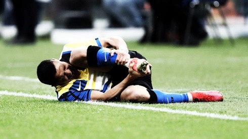 Alexis Sánchez tuvo que salir por lesión en el último duelo del Inter.