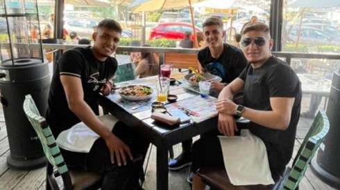 El Colo Gil subió foto almorzando junto a Bruno y Daniel Gutiérrez.
