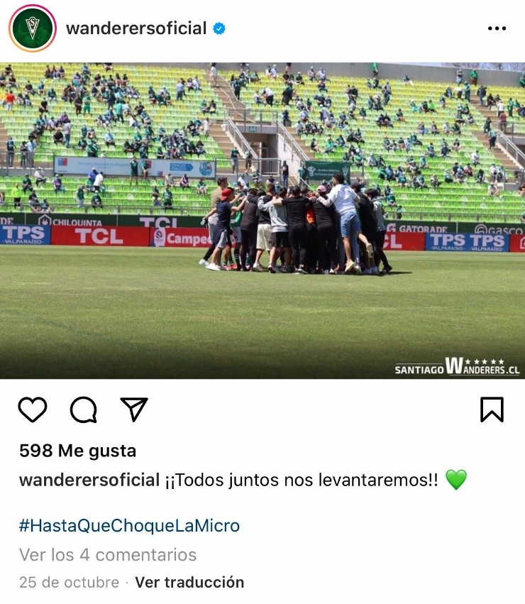 Fuente: Instagram Santiago Wanderers