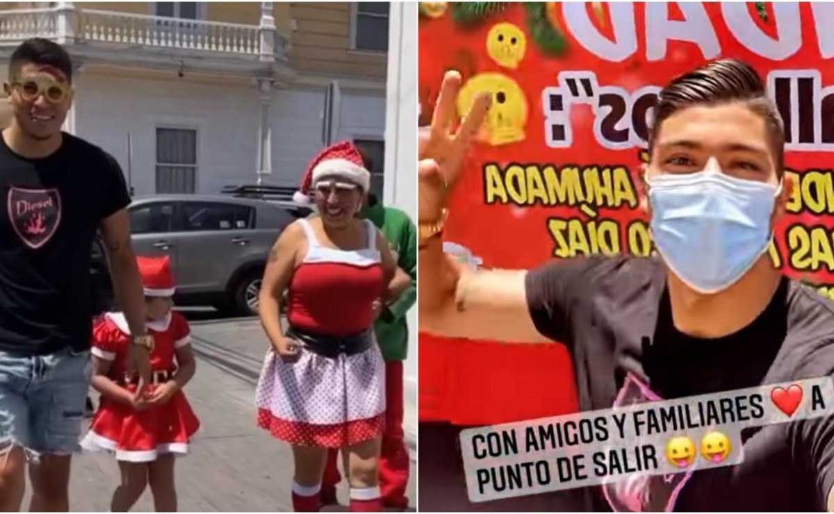 Colo Colo: Brayan Cortés se viste de ayudante de Santa Claus en Iquique