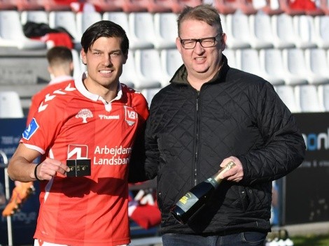 Miiko Albornoz anota su primer gol en Dinamarca con el Vejle