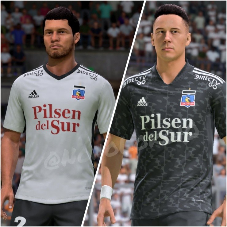 Las camisetas del Cacique en detalle en el FIFA 22. | Foto: @NonoLoko10.