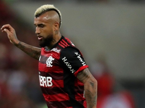 Flamengo con Vidal en cancha desaprovechan acortar distancia en el Brasileirao