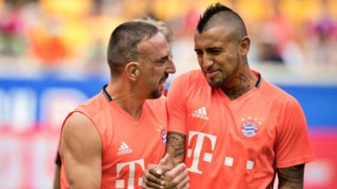 Vidal hizo una buena amistad con Ribéry en el Bayern Múnich.