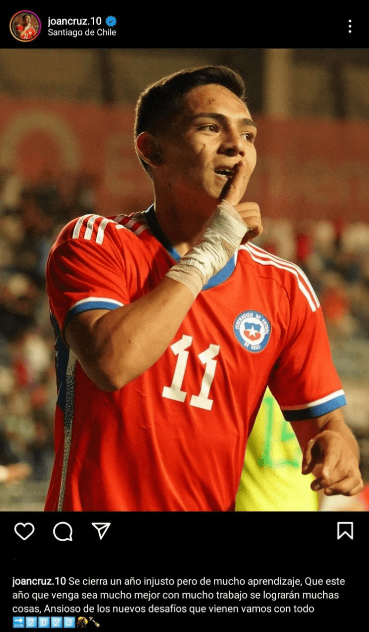 Joan Cruz cerró el 2022 y espera con ansias el 2023 | Imagen: instagram