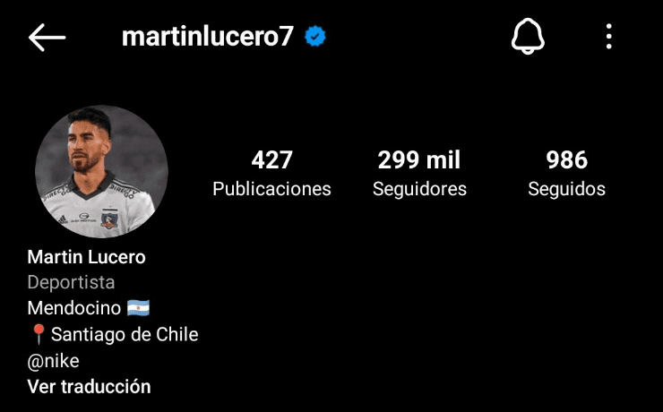 Juan Martín Lucero quita la leyenda de “jugador de Colo Colo” en sus reddes sociales | Imagen: captura