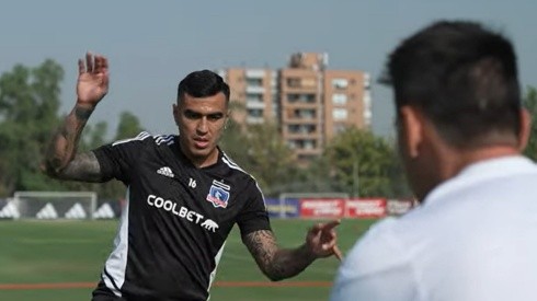 Darío Lezcano entrenó en el Estadio Monumental