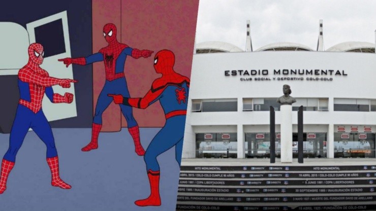 Spiderman llegó como vocal de mesa al Estadio Monumental