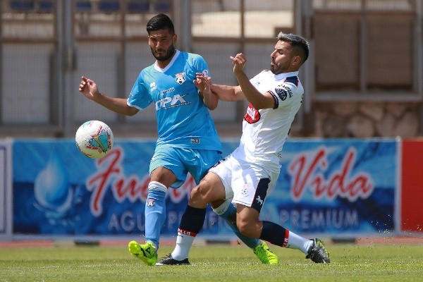 Nicolás Millán en la actualidad, defendiendo a San Marcos de Arica en el triunfo 1-0 sobre Melipilla por la Primera B. Foto ANFP