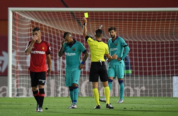 Vidal está a una tarjeta amarilla de ser suspendido en La Liga.