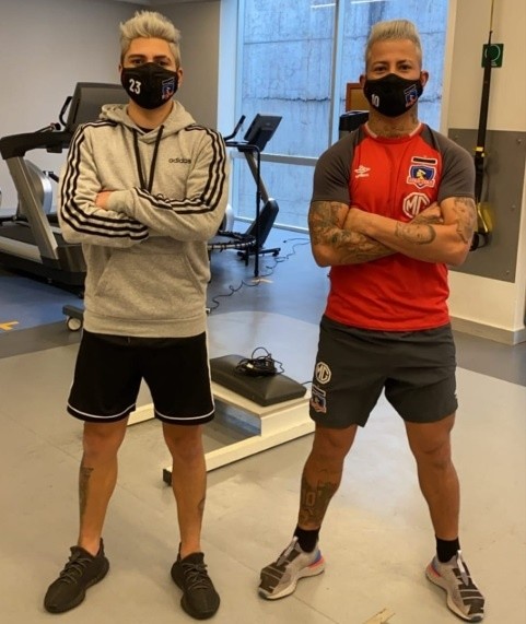 Vejar y Valencia con sus blondas cabelleras.