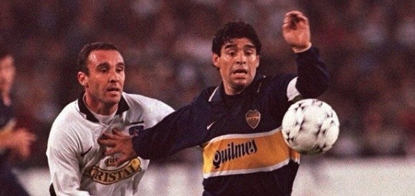Diego Maradona y Marcelo Espina