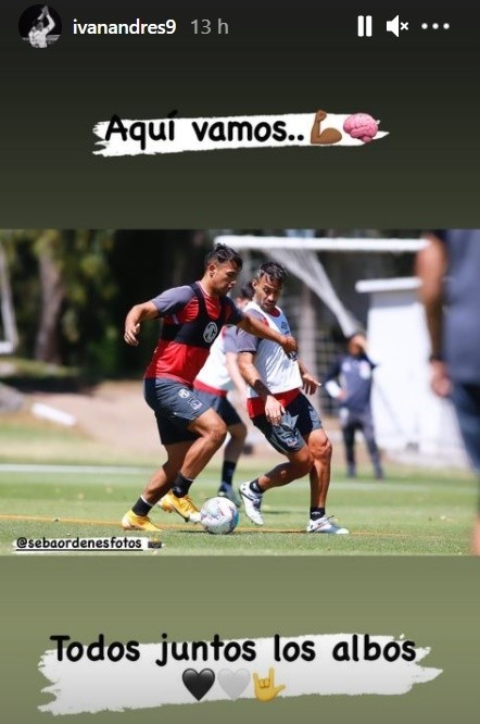 Iván Morales se ha mostrado muy activo en los entrenamientos | Foto: captura