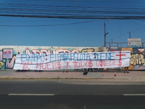 El lienzo de los hinchas de Deportes Antofagasta