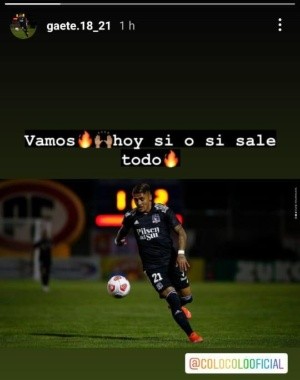 Gaete se tiene ganas hoy ante O’Higgins. | Foto: Captura.