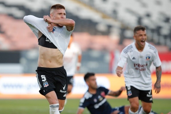 La celebración de Leonardo Gil en su gol ante la U. | Foto: Agencia UNO.