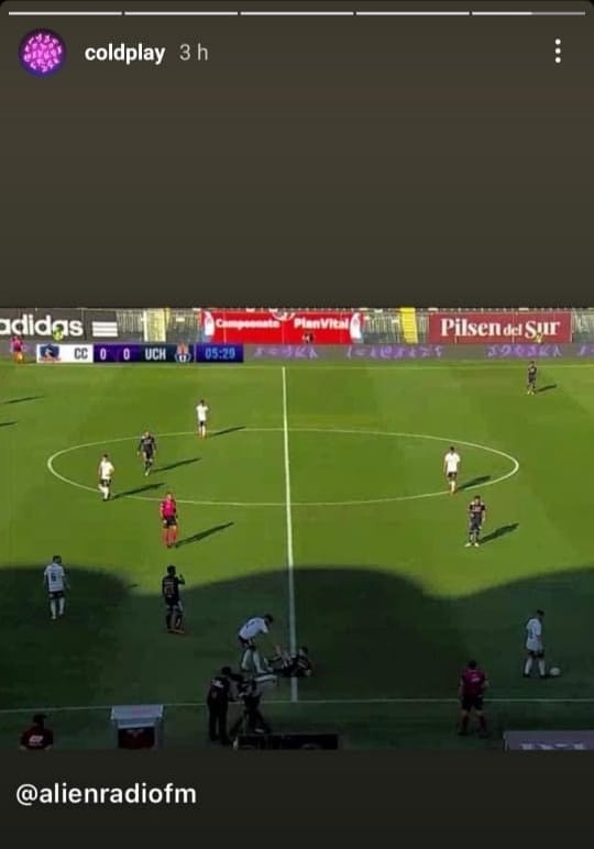 Las coordenadas en letras moradas que promocionan el próximo trabajo de Coldplay / FOTO: Instagram