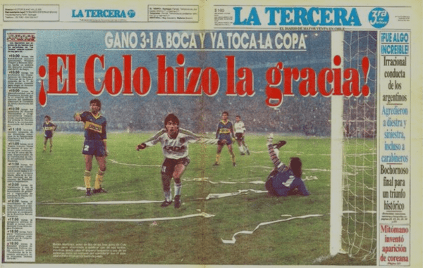 Una de las tantas portadas tras el heroico triunfo de Colo Colo. Fuente: Archivo.