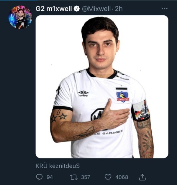El streamer la rompió con foto editada con la camiseta del Cacique.