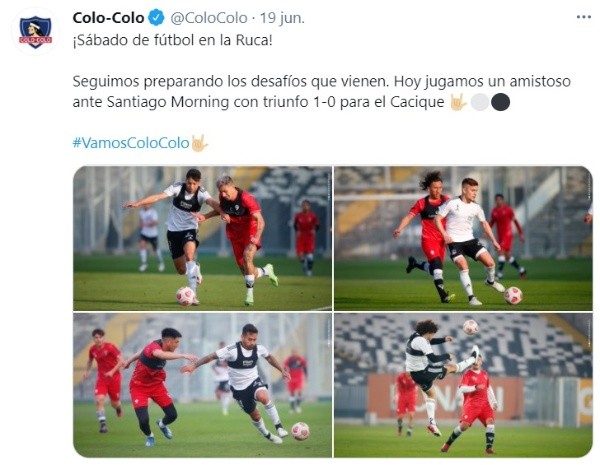 Colo Colo venció 1-0 a Santiago Morning | Foto: captura