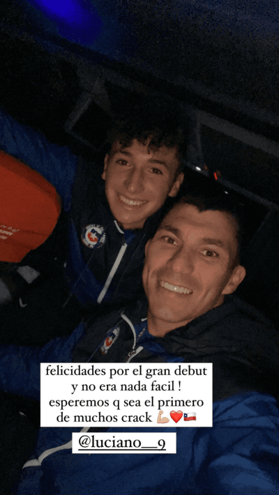 Gary Medel junto a Luciano Arriagada. Gary Medel junto a Luciano Arriagada.