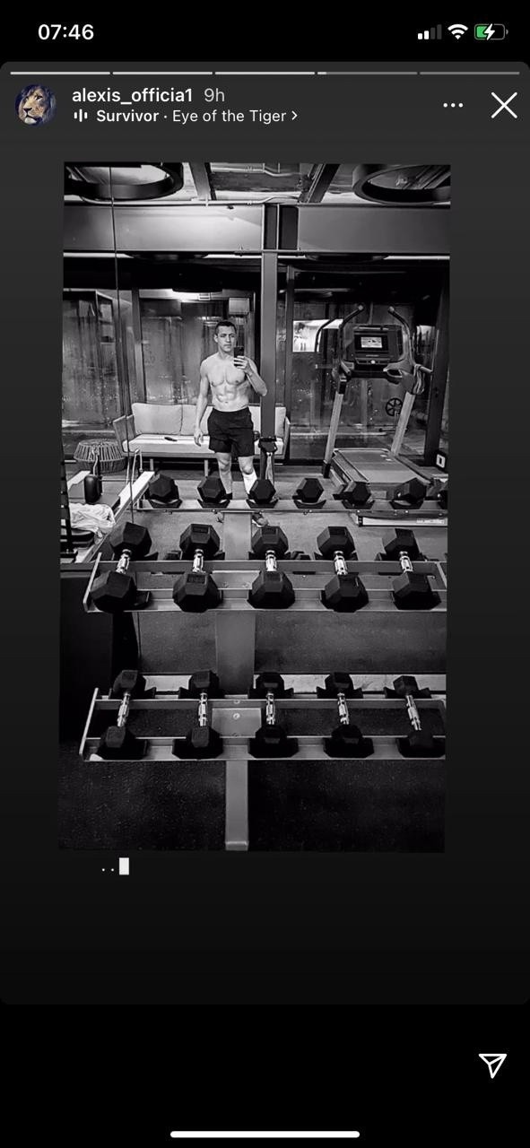 Alexis Sánchez muestra como avanza su recuperación / FOTO: Instagram