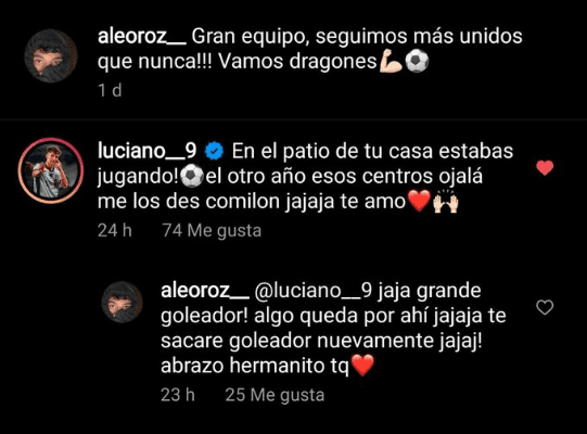 La amistosa conversación entre Arriagada y Oroz. | Foto: Captura.