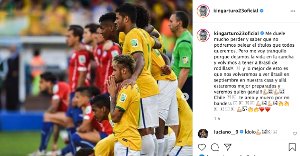 Selección Chilena: Arturo Vidal Lanza Su Furia Contra Brasil Y Ya ...