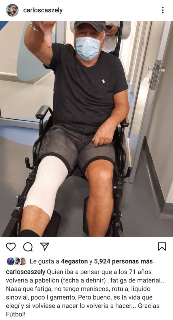 La publicación de Carlos Caszely en sus redes sociales | Foto: Captura