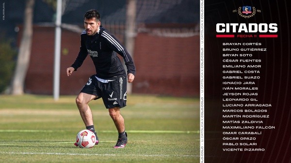 Lista oficial de citados | Foto: Colo Colo Oficial