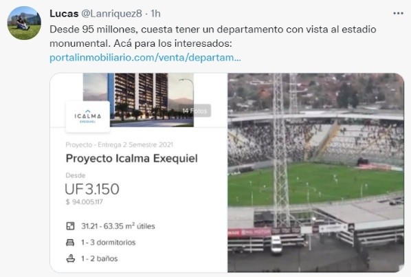 El twittero Lucas Anriquez se atrevió a cotizar los valores de los departamentos | Foto: captura