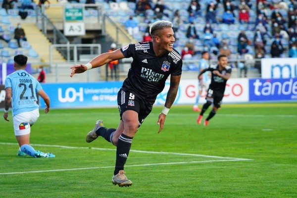 Parraguez festeja su gol en Rancagua. (Foto: Guillermo Salazar)