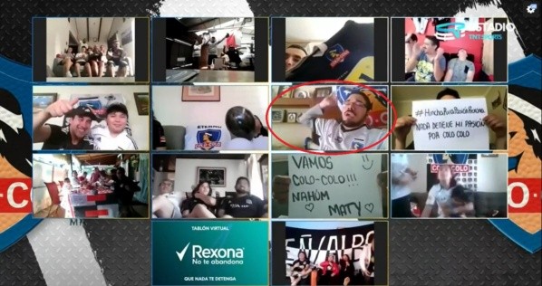 Frederik, uno de los hinchas más fieles del Tablón Virtual de TNT Sports. | Foto: Captura.