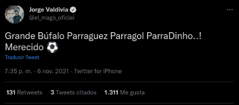 Mensaje de Jorge Valdivia.