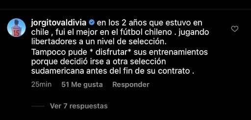 El mensaje de Jorge Valdivia para contestar las declaraciones de Reinaldo Rueda / FOTO: Instagram