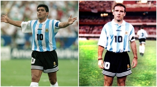 Marcelo Espina &quot;heredó&quot; la 10 de Maradona por algunos partidos en la selección argentina. | Foto: Archivo.