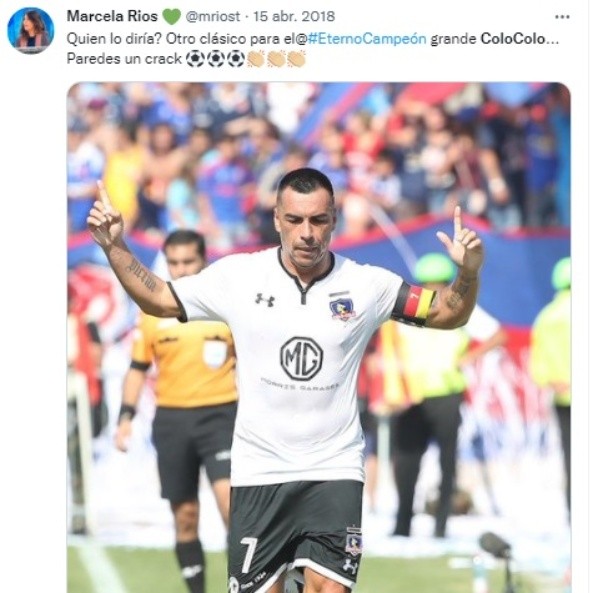 La futura ministra de Justicia celebrando el triunfo del Cacique sobre la U en el Superclásico del 2018. | Foto: Captura.