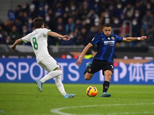Alexis Sánchez fue titular pero no pudo marcar diferencias ante el Sassuolo. Fuente: Getty Images.