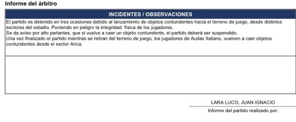 El informe de Juan Lara.